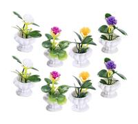 WEKAMOS 8Pcs Miniature Potted Plants for Dollhouse Mini Garden Decoration Tiny Fake Greenery Ornaments Lightweight Mini House Accessories for Realistic Landscape and Photography Props
