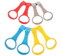 WEKAMOS 8pcs Pull Up Rings with Detachable Buckle Standing Handles for Playpen and Cot Walking Assistant Supports Independent Early Walking and Secure Grip for Newborns