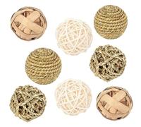 WEKAMOS 8Pcs Rabbit Molar Hamster Cage Decor Chew Balls Small Pet Teeth Grinding for Guinea Pigs Bunnies and Small Animals Dental Health Enrichment