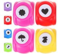 WEKAMOS 8pcs Scrapbooking Paper Punch Labor-saving Shape Hole Puncher for Crafts DIY Handcraft Tool with Heart Umbrella Star Music Foot Rose Sunflower Rabbit Designs