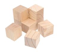 WEKAMOS 8pcs Unfinished Natural Wood Blocks Square Crafting Cubes for DIY Projects Letter Stamps and Artistic Endeavors Precision Crafted Basswood Blocks for Creative Use