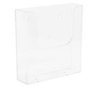 WEKAMOS A4 Wall-Mounted File Organizer Acrylic Hanging Document Holder with Non-Marking Adhesive and Screws, Mail and Magazine Storage Rack for Office and Home Use Random Style
