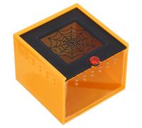 WEKAMOS Acrylic Spider Breeding Box with Lid, Compact Mini Terrarium for Jumping Spider Habitat, Reptile Enclosure in Earth Yellow for Insect and Arachnid Pet Care