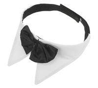 WEKAMOS Adjustable Cat Collar with Bowknot Cute Decorative Pet Bowtie for Comfortable Skin-friendly Kitten and Dog Collar for Photo Shoots Parties Weddings White Lm