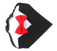 WEKAMOS Adjustable Dog Bandana Scarf with Bowtie Formal Triangle Pet Bib for Puppies and Cats Stylish Fabric Neckerchief Colorful Dog Apparel for Holiday Parties and Daily Outings