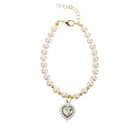 WEKAMOS Adjustable Pearl Cat Collar Small Pet Necklace Adorable Party Accessory Festival Jewelry for Cats and Dogs Safe Material with Elegant Design for Weddings and Celebrations