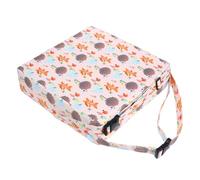 WEKAMOS Adorable Cartoon Children Booster Seat Cushion with Secure Fastening and Removable Straps, Height Raising Soft Chair Pad for Dining Chairs, Made of High Density Sponge