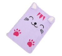 WEKAMOS Adorable Plush Cat Printed Notepad Soft Daily Planner Multi-purpose Handbook for Home Office School Use Cute Purple Cover Notebook Cat Lovers
