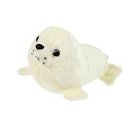 WEKAMOS Adorable Plush Seal Doll White Soft Stuffed Animal for Cartoon Style Plush Decor Washable Cuddly Sea Animal Cushion for Bedroom and Office Desk