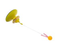 WEKAMOS Automatic Cat Food Dispenser with Rotating Spring Teaser for Indoor Cats Slow Spill Treat Feeder for Training and Entertainment