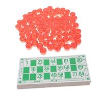 WEKAMOS Bingo Game with Number Cards and Chess Pieces Plastic Board for Family Fun Party Props for Office Birthday Classroom Activities Interactive and Portable Design