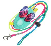 WEKAMOS Bird Diaper Flight Suit Set with Leash for Parakeets and Parrots, Size S, Washable Reusable Parrot Clothing with Red Butterfly Pattern Harness for Pet Bird Hygiene and Outdoor Use