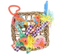 WEKAMOS Bird Foraging Hammock Mat Edible Woven Climbing for Parakeet Parrot Durable Hanging Decor for Birdcage Safe Fun Chewing for Caged Birds