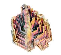 WEKAMOS Bismuth Crystal Mineral Model Unique Irregular Shaped Specimen for Home Decoration Fresh Colors for Office Desk Study Room and Bedroom Adornment