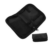 WEKAMOS Black Diabetic Kit Bag Portable Pouch with Scratch-Resistant Fabric and PVC Material, Hard Case Organizer for Doctor Supplies and Glucometer Carrying, Suitable for Home