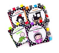 WEKAMOS Black White Label Cloth Book for Tear Resistant Sensory Early Educational Visual Stimulation Cognition Training Soft Book for Newborns and Playing