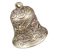 WEKAMOS Brass Mini Dragon Pattern Bell Pendant Small Hanging Bell Charm for Crafts Wind Chimes Jewelry Making and Keychains for DIY Projects