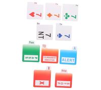 WEKAMOS Bridge Game Bidding Cards PVC Replacement Bid Cards for Indoor Board Games Party Supply Clear Legible Printing PVC Construction Standard Design for Bridge Events and Competitions