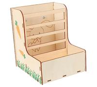 WEKAMOS Capacity Rabbit Feeding Rack with Fixed Grass Feeder Hay Basket for Guinea Pigs and Small Animals Easy to Clean Hay Tray Minimizing Waste and Keeping Cage Tidy
