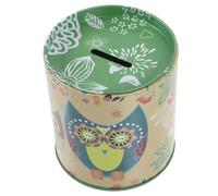 WEKAMOS Cartoon Owl Piggy Bank for Multi Functional Coin Storage Box with Reusable Tinplate Design Decorative Money Savings Jar for Boys and Desktop Decor and Easy Access Lid
