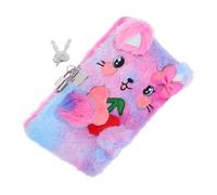 WEKAMOS Cat Themed Lockable Plush Journal Notebook with Keys for Portable Privacy Diary for Writing Sketching and Secure Personal Notes Cat Lovers