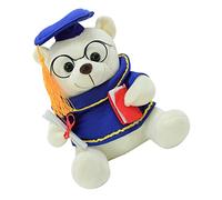 WEKAMOS Colored Plush Doctor Bear Graduation Season Gift Comfy Stuffed Doll Cartoon Design for Friends Family Decor