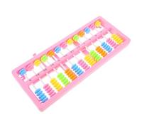 WEKAMOS Colorful Plastic Abacus with Beads and Automatic Reset Button Portable Arithmetic Calculating Tool for Math Learning and Brain Development