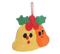 WEKAMOS Cooling Cat Scratcher Mat Bell Shape with Hanging Rope Indoor Furniture Protector Rug for Sofas and Floors Portable Foldable Cooling Pad for Kitten Stretching and Seat Cushion Use