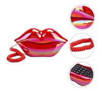 WEKAMOS Corded Landline Phone with Sound Cute Red Tabletop Ornament Stable Signal Decorative Telephone for Home Office Kitchen Practical and Stylish Gift