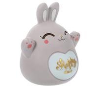WEKAMOS Creative Bunny Piggy Bank Vinyl Coin Box Grey Money Pot Desktop Decor for Boys Adults Gift Saving Habit Development Random Color