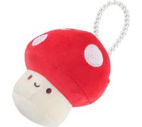 WEKAMOS Cute Red Plush Mushroom Keychain Pendant with Hanging Doll for Backpack and Bag Charm Accessory, Soft Mushroom Keyring Ornament for Couples and Daily Use