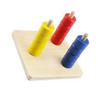 WEKAMOS Cylindrical Ring for Early Learning Color Recognition and Stacking Educational Montessori to Develop Logical Thinking and Cognitive Skills