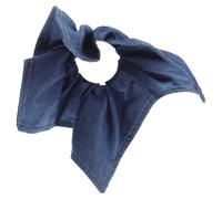 WEKAMOS Denim Fabric Hair Bands Blue Bow Large Hair Scrunchie for Curly Hair Strong Hold Soft Comfortable for Women Creating a Variety of Hairstyles