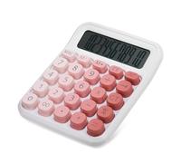 WEKAMOS Desktop Calculator with Large Buttons and Slip Resistant Base Display Calculator for Office School Home Pink User Friendly Design for Accurate Fast Calculations