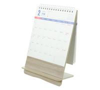 WEKAMOS Desktop Cartoon Calendar Standing Style with Wooden Frame Cute Mini for Home Office School Desk Organizer and Date Reminder