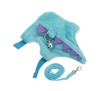 WEKAMOS Dinosaur Style Pet Harness Vest with Adjustable Buckles Comfortable Small Animal Walking Leash for Ferrets Rabbits Bearded Dragons and Hamsters Secure Traction Strap for Outdoor