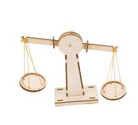 WEKAMOS DIY Wooden Balance Scale Assembly for Early Learning Educational Science Teaching Aid Smooth Polished Safe Material Stem Hands Numerical Calculation Tool for Boys