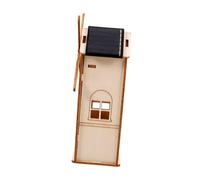 WEKAMOS DIY Wooden Solar Powered Windmill Kit for Easy Assembly Educational Science Lightweight Portable Garden Ornament Stimulates Independent Thinking and Outdoor Fun