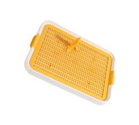 WEKAMOS Dog Potty Tray Banana-shaped Column and Flat Base, Indoor Puppy Urine Tray, Yellow Plastic Pet Toilet for Home Puppy Training