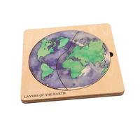 WEKAMOS Earth Globe Puzzle for Educational Geography DIY Wooden Puzzle Model Building Kit Spatial Imagination Development Easy Assembly Supply for Teens