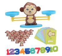 WEKAMOS Educational Balance Monkey Math Game for Montessori Addition and Subtraction Arithmetic Fine Motor Skill Development Interactive Learning for Boys and Preschool