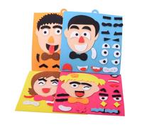 WEKAMOS Educational Facial Puzzle, DIY Early Development Puzzle Set with Changing Faces, Red Color ’ Learning Activity for Preschool and Kindergarten