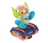 WEKAMOS Electric Gear Robot for Sound and Light Effects Educational Walking Plaything to Teach Mechanical Principles for Boys and Party Favor Random Color