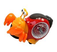 WEKAMOS Electric Interactive Crawling Crab Toy for Babies 6-12 Months Music and Light-Up Functions Orange for Infant Playtime and Development