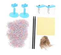 WEKAMOS Electrostatic Experiment Set Plastic Stick Friction Kit for Physics Education Comprehensive Static Electricity Science Experiment for Electrostatic Induction Learning Random Color