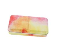 WEKAMOS Empty Watercolor Paint Box Tinplate Mixing Tray for Colour Modulation and Easy Cleaning - Portable Watercolour Palette Case Painting at Home Or Outdoors