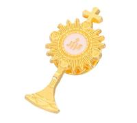 WEKAMOS Enamel Cross Tie Pin for First Holy Communion Catholic Religious Chalice Brooch Elegant First Communion Accessories Gift Fading Resistant Lapel Pin for Party Decorations