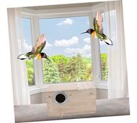 WEKAMOS Extra Large Wooden Bird Nesting Box for Wild Birds Left Opening Breeding House with Reinforced Joints and Thick Panels Wind and Predator Resistant Like and Finches