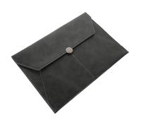 WEKAMOS Faux Leather Document Holder with Button Snap Closure Large Capacity Business File Folder Organizer Portable and Storage Bag for Papers and Contracts Sophisticated Office Accessory