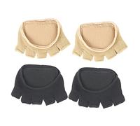 WEKAMOS Five Finger Socks Cotton Thin Gel Dot Padded Toe Socks 2 Pairs Half Length Suitable for Women Casual and Sports Wear